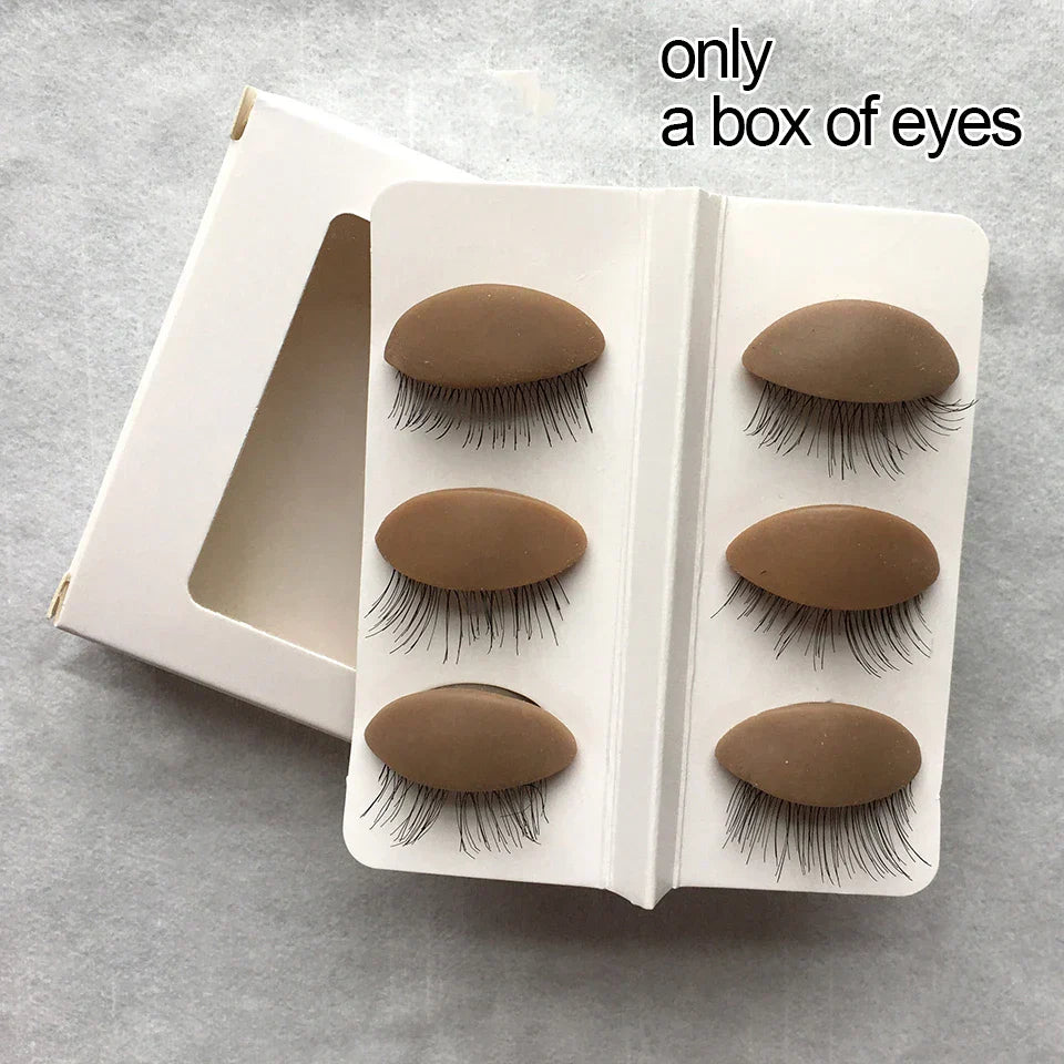 Mannequin Head For Eyelashes Handmade Practice Silicone Lash