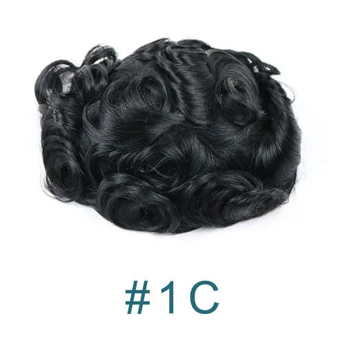 Natural Hairline Super Durable Mens Toupee Brown Blonde