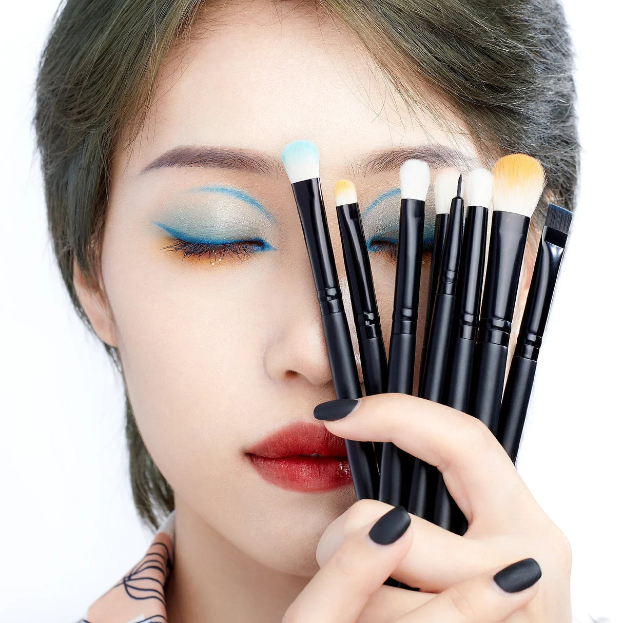 Jessup Eye Blending Eye Brushes Set, Natural-Synthetic