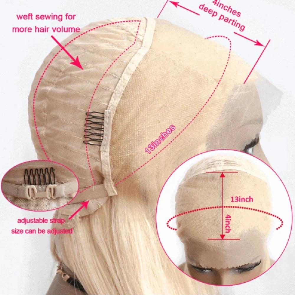 Honey Blonde Color Lace Front Human Hair