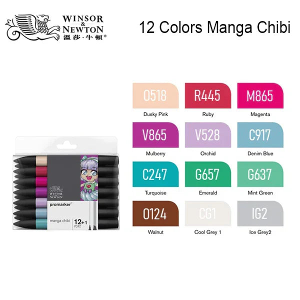 Winsor&Newton Colors Promarkers Alcohol Base Ink Twin