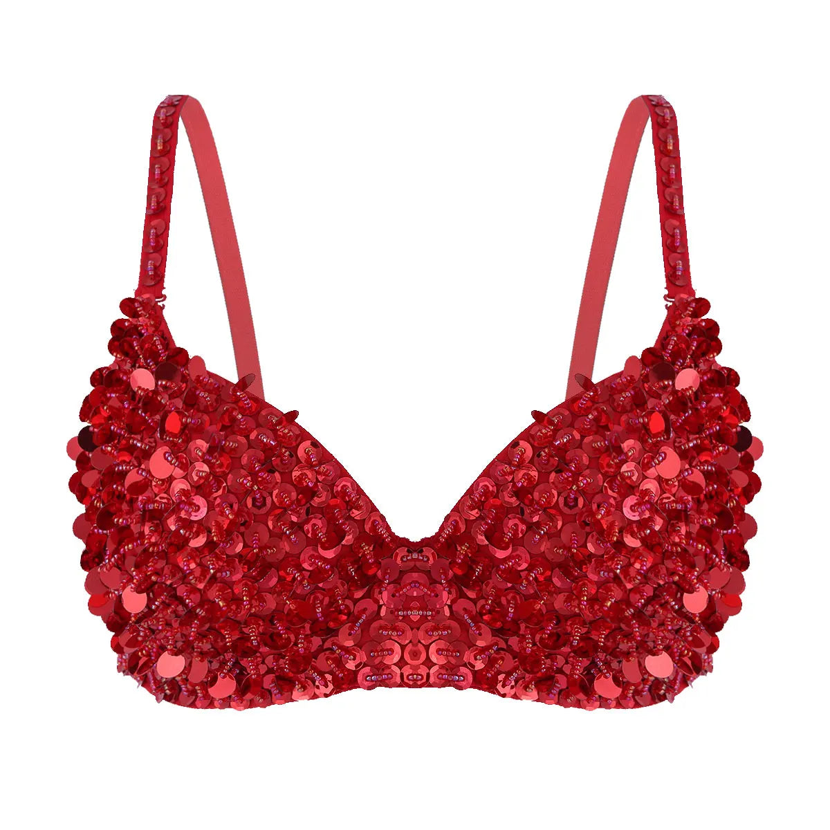 Womens Belly Dancing Bustier Bra Fashion Sparkle Glittering