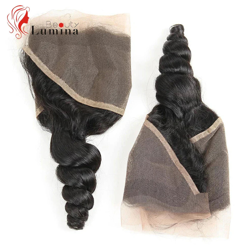Loose Wave Frontal X Swiss Lace Frontal Ear
