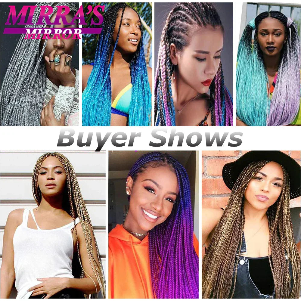 Jumbo Ombre Braids - Black, Brown, Blue, Pink