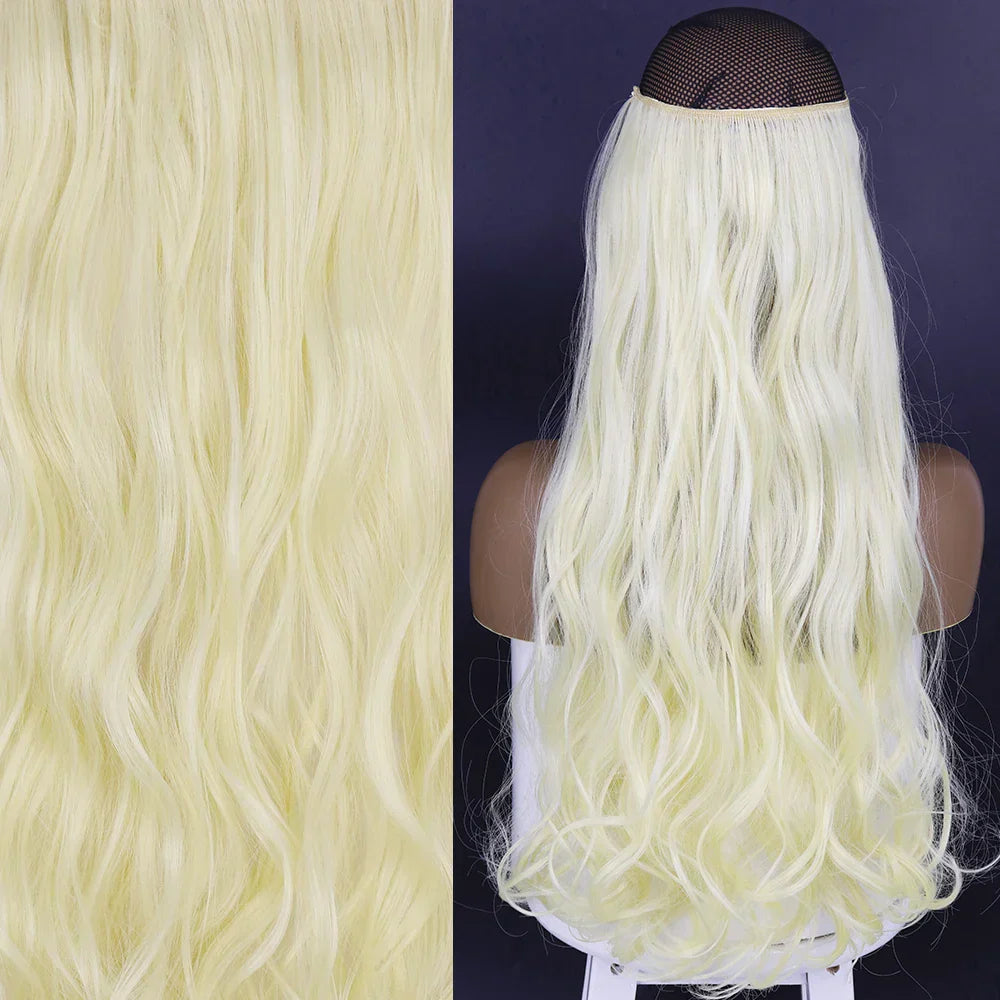 Merisihair Synthetic No Clip Invisible Wire Hair Extensions