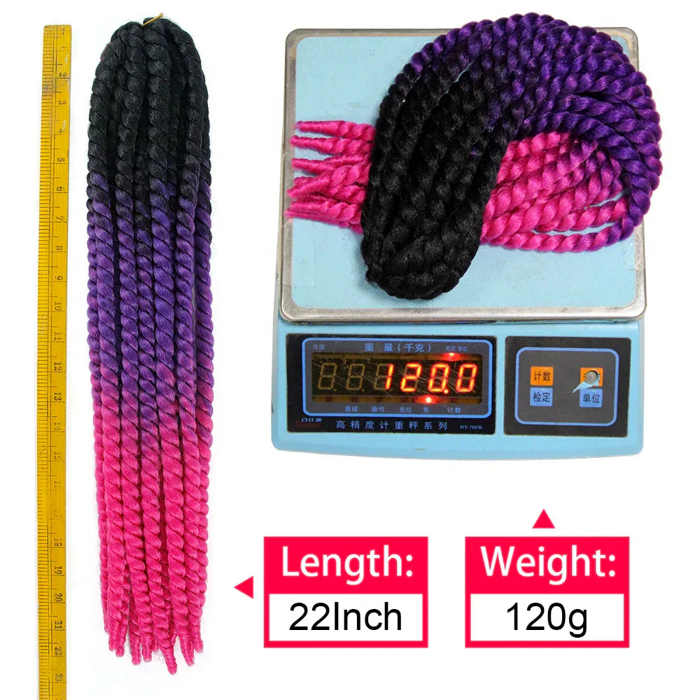 Yunrong Senegalese Twist Hair Jumbo Crochet Braids G