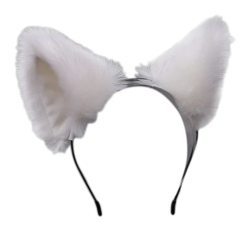 Women Anime Furry Animal Kitty Cat Ears Headband
