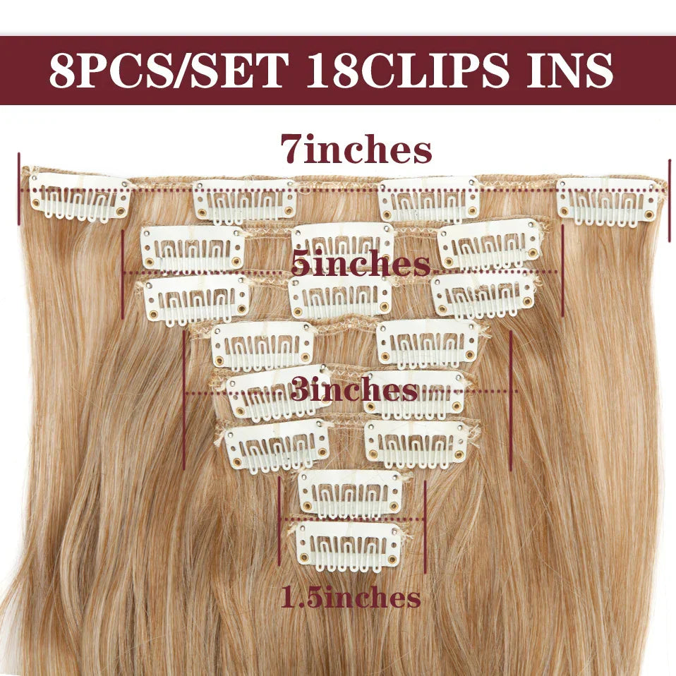 Noilite Synthetic G Pcs/Set Clip In On Hair