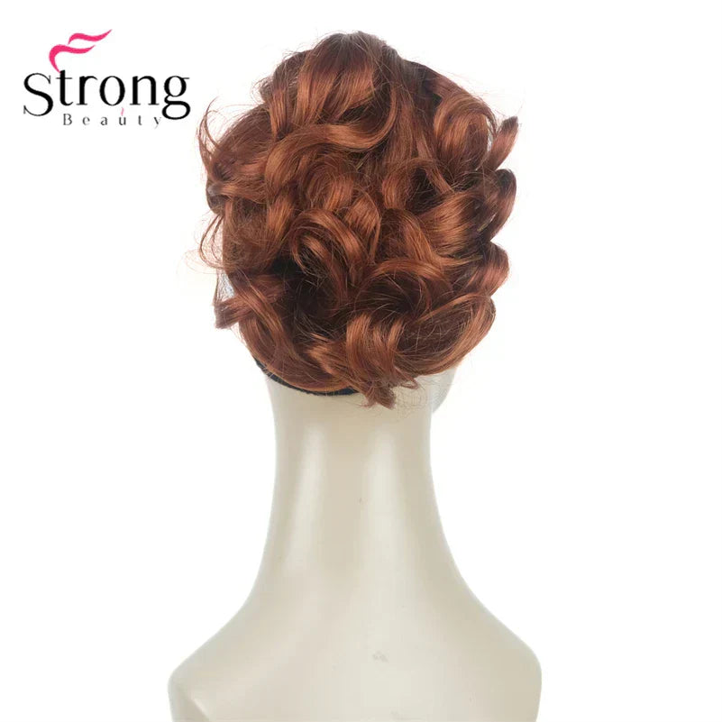 Strongbeauty Silver Short Natural Wave Ponytail Hair Extension