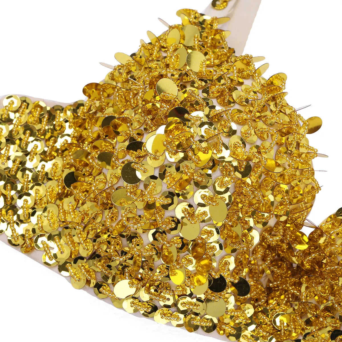 Womens Belly Dancing Bustier Bra Fashion Sparkle Glittering