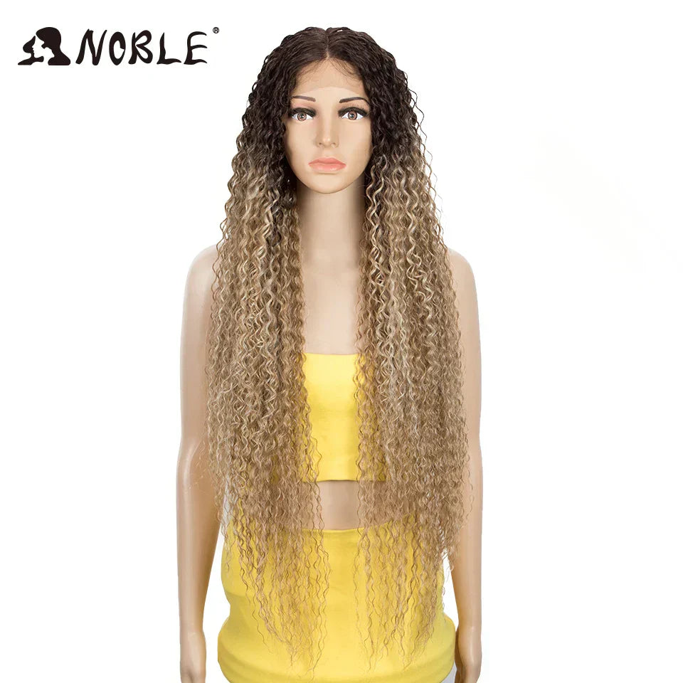 Noble Synthetic Lace Front Wig Long Curly Wig