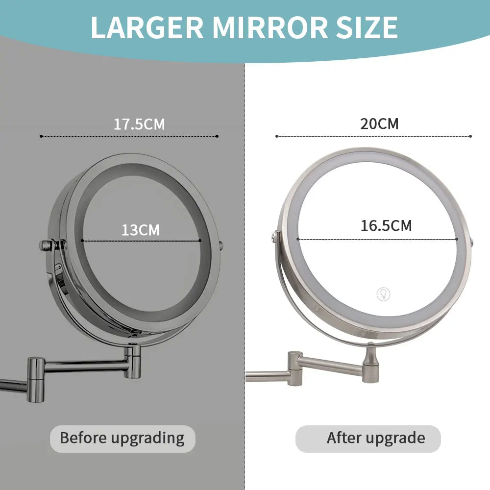 Wall Mounted Bathroom Mirror Adjustable Led Makeup Mirror