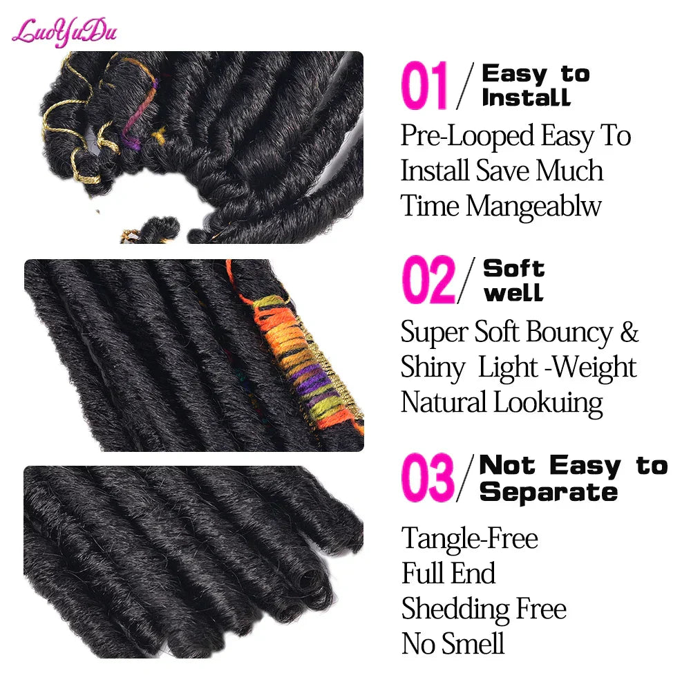 Luoyudu Crochet Hair Dreadlocks Faux Locs Braiding Hair