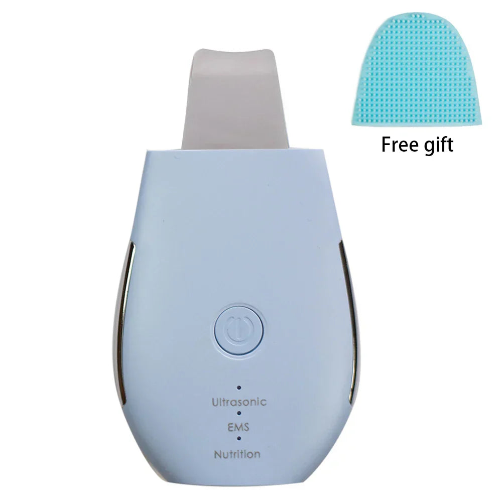 Rechargeable Ultrasonic Face Skin Scrubber Facial Cleaner Peeling