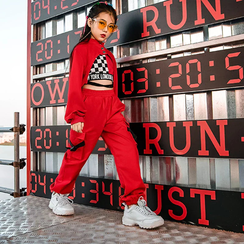 Girls Street Dance Wear Clothes Jazz Dancing Costumes
