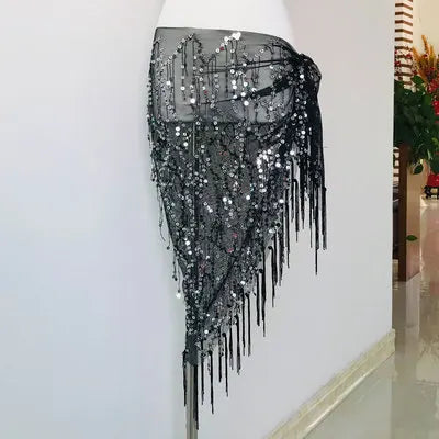 New Style Belly Dance Costumes Sequins Tassel Belly