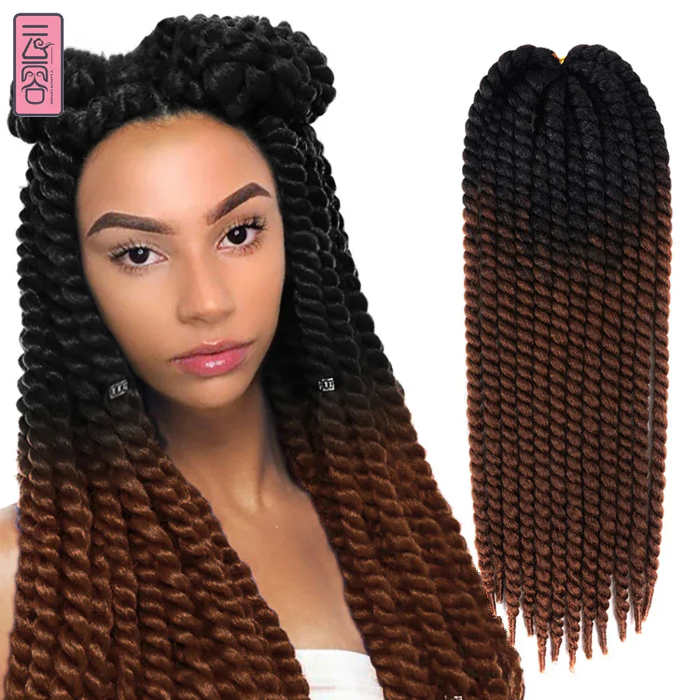 Yunrong Senegalese Twist Hair Jumbo Crochet Braids G