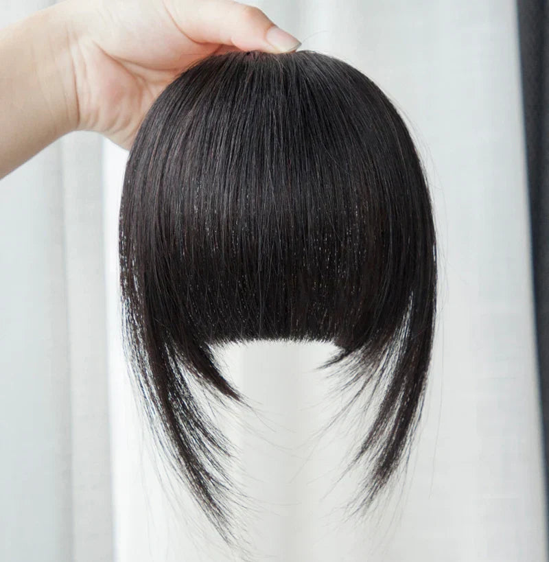 Isheeny Human Hair Bangs Clips In Black Blunt