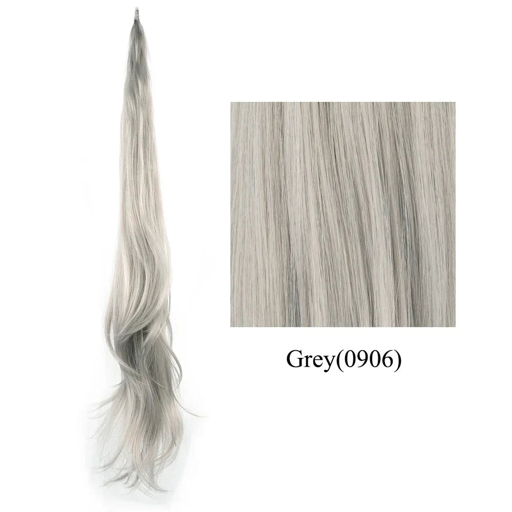 Soowee Long Synthetic Hair Extension Blonde Wrap Pony