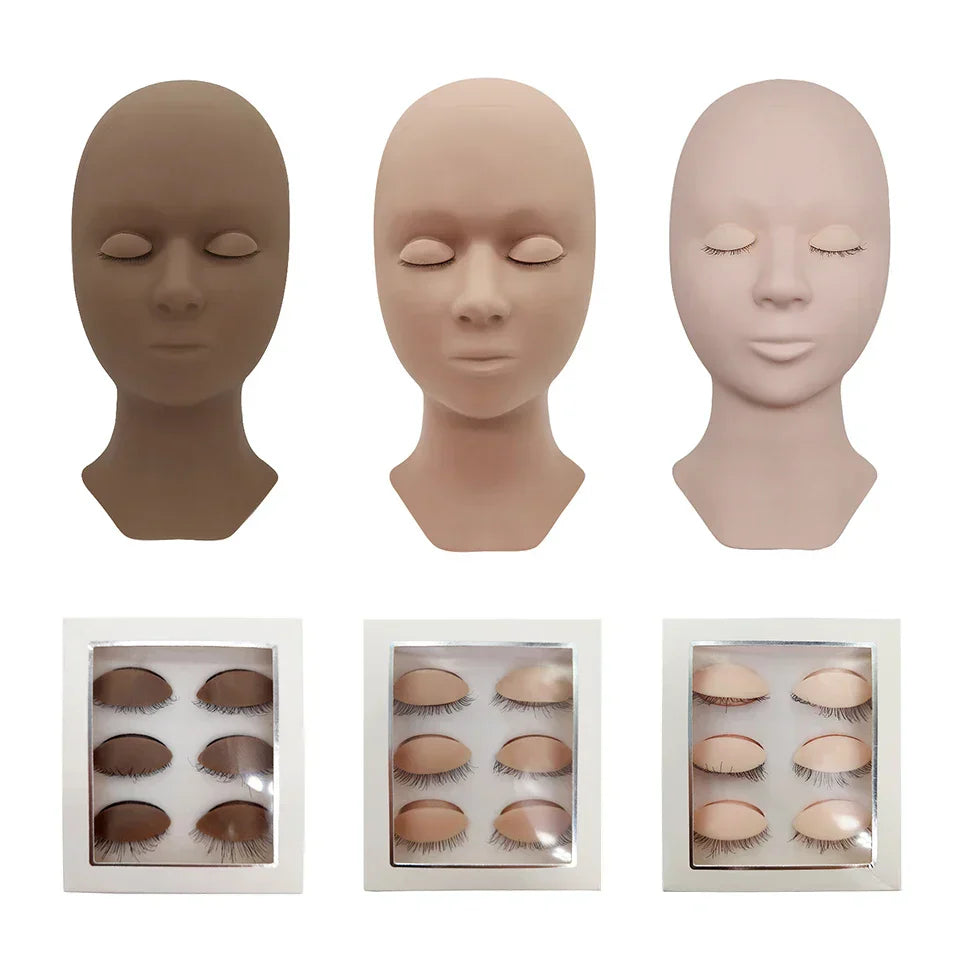 Training False Eyelash Practice Lash Silicone Mannequin Model