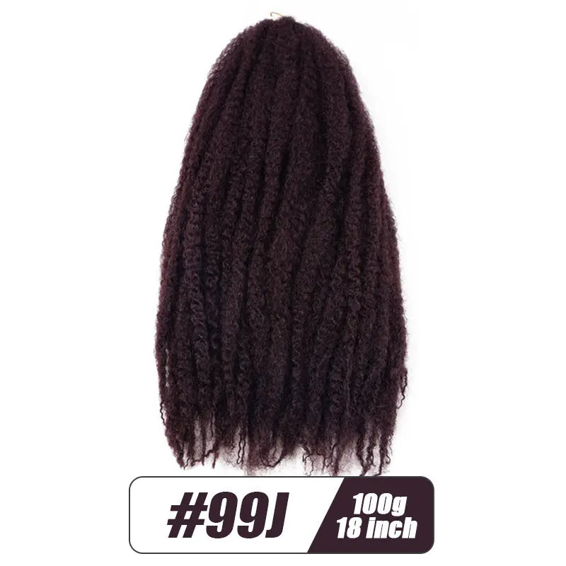 Synthetic Afro Kinky Marley Braids Hair Soft Jumbo