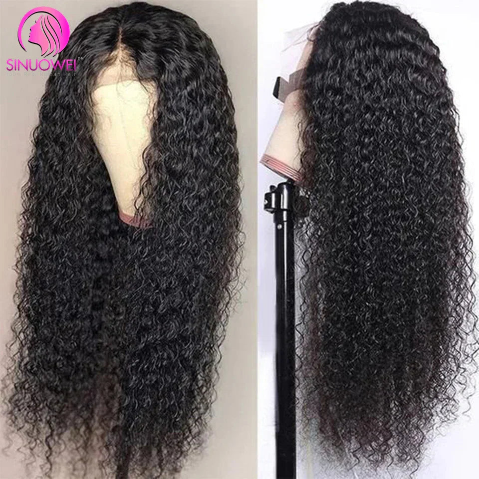 Transparent Lace Frontal Wig Kinky Curly Remy