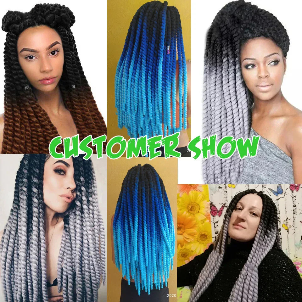 Yunrong Senegalese Twist Hair Jumbo Crochet Braids G