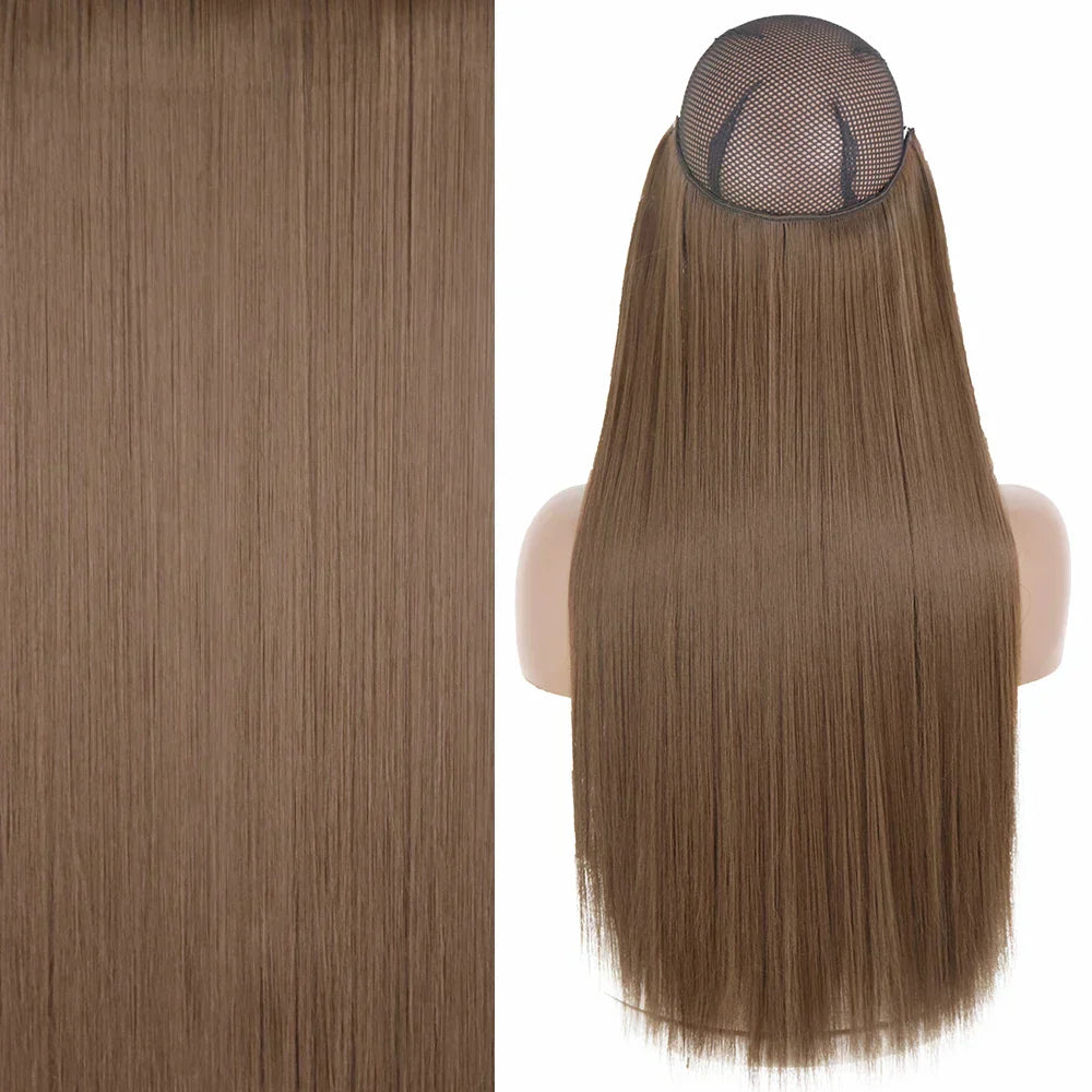 Merisihair Synthetic No Clip Invisible Wire Hair Extensions