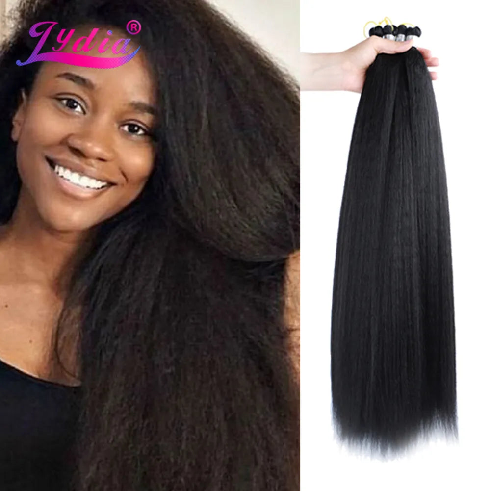 Lydia Kinky Straight Bundles Synthetic Hair Extension Freetress