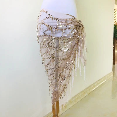 New Style Belly Dance Costumes Sequins Tassel Belly