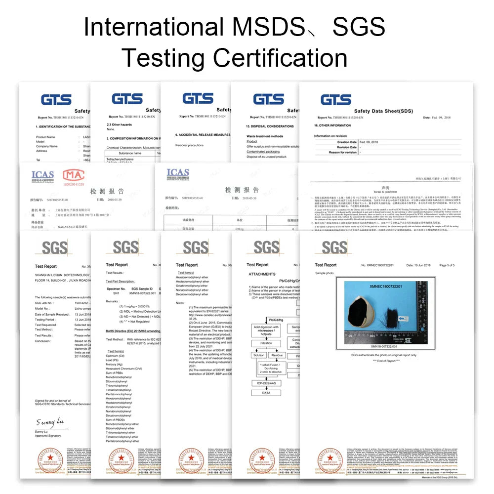 Lagee Flat Ellipse Eyelashes Extensions Matte Black Split