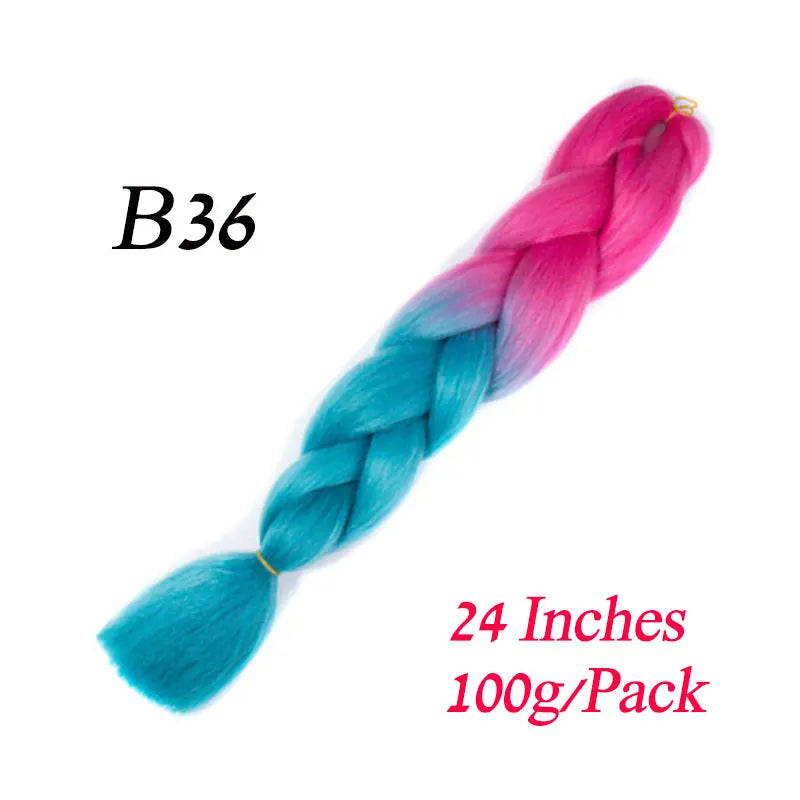 Synthetic Jumbo Braiding Hair Extension " Heat Resistant