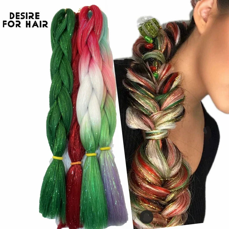 Desire For Hair Packs Synthetic Braiding Hair Christmas