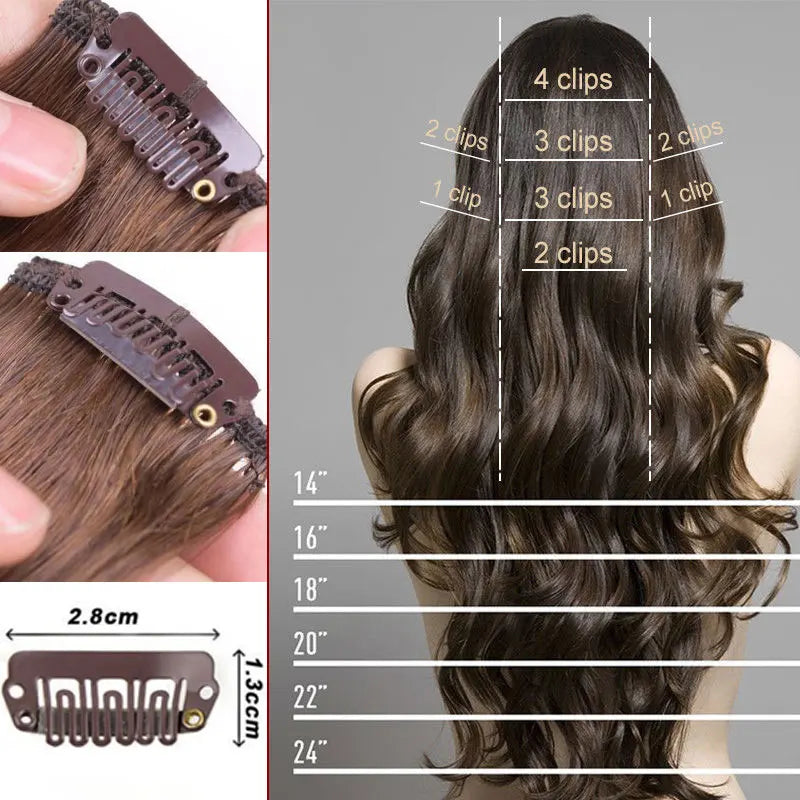 Noilite Synthetic G Pcs/Set Clip In On Hair