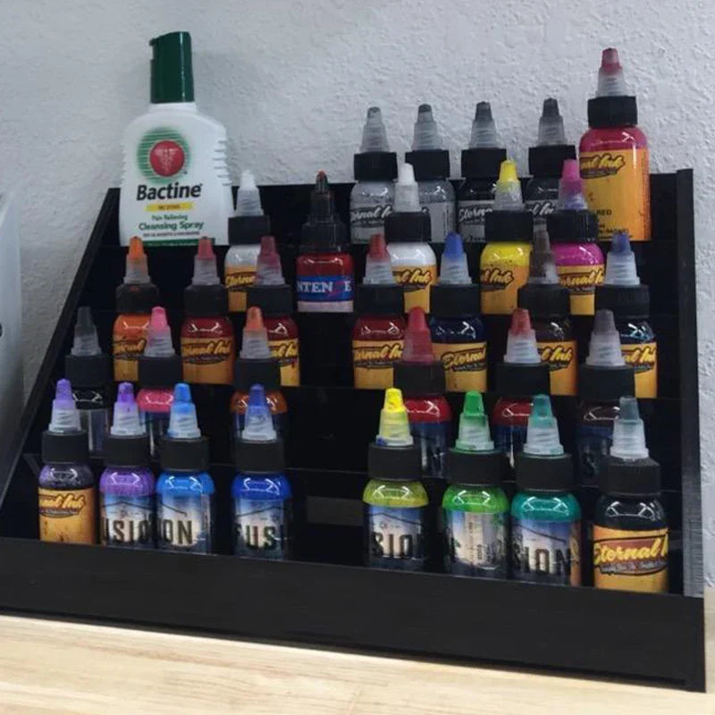 Plastic Empty Ink Vial Twist Top Black Cap