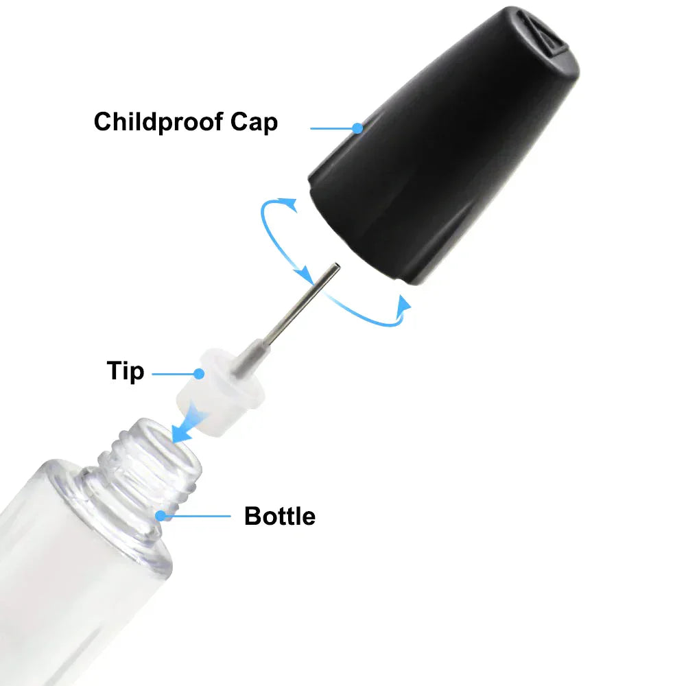 Pet Clear Vial With Long Thin Tip Dropper