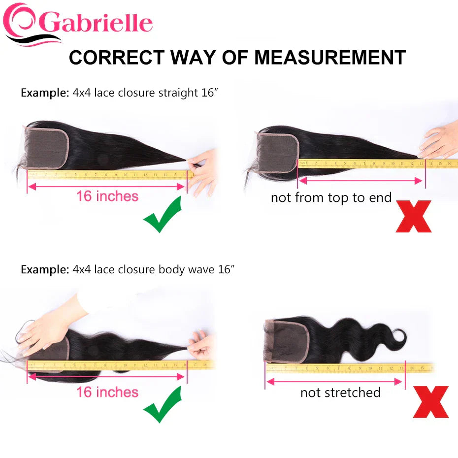 Gabrielle Deep Wave Closure Brazilian Human Hair X