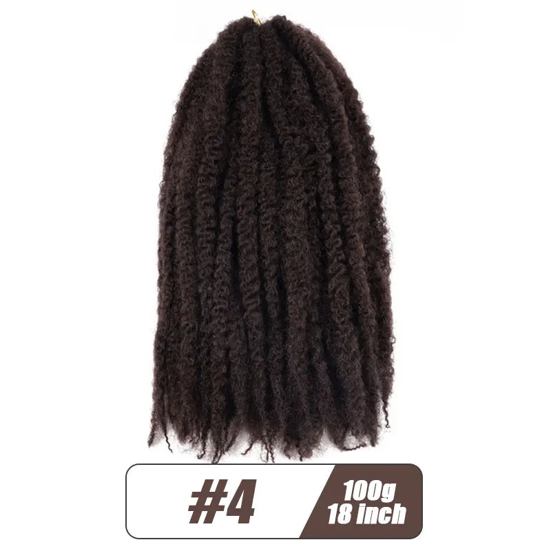 Synthetic Afro Kinky Marley Braids Hair Soft Jumbo