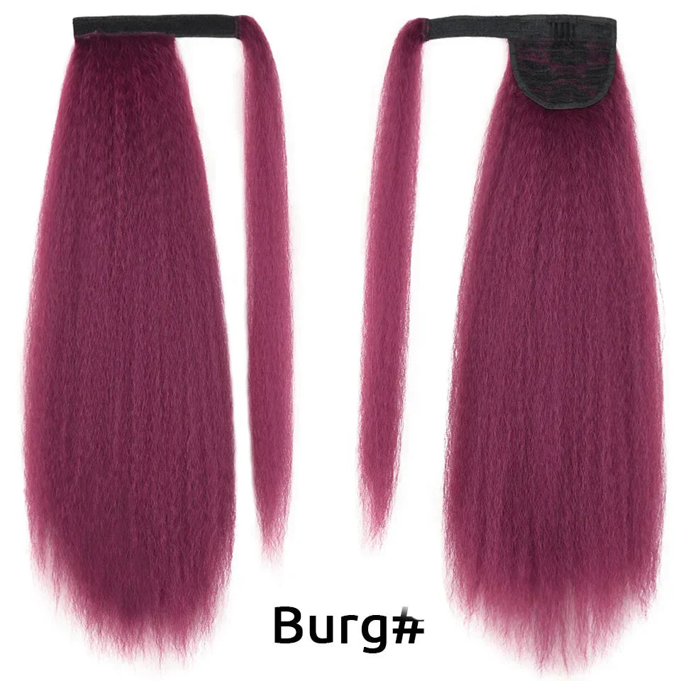 Hanne Yaki Straight Ponytail Hair Extensions For Black