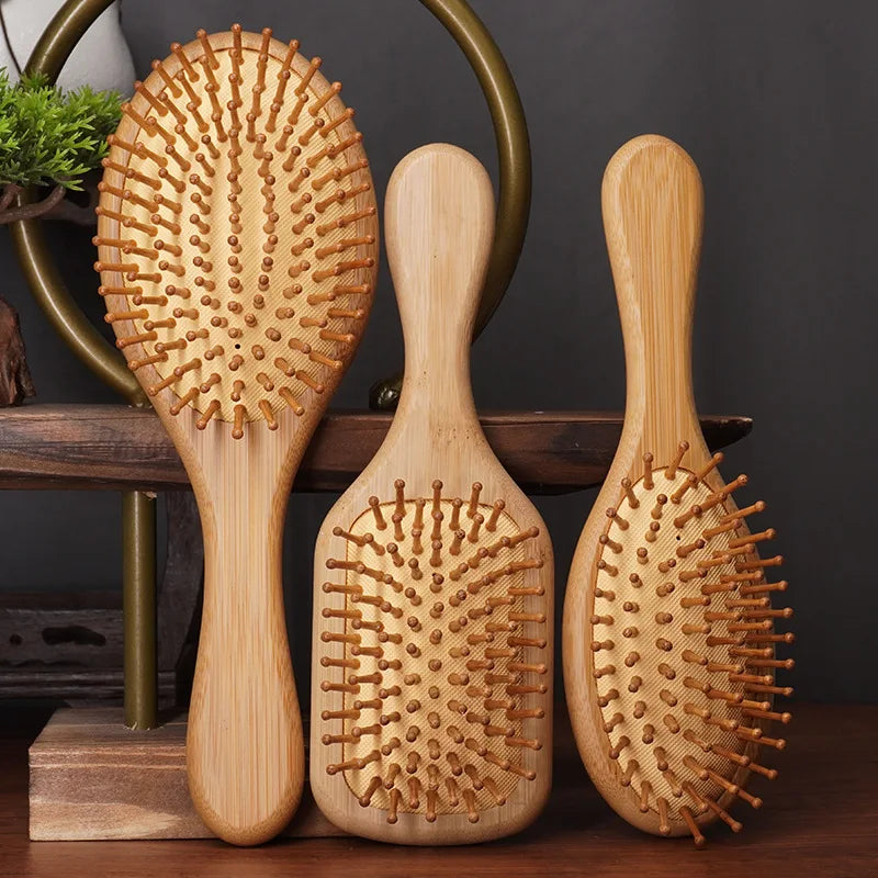 Hair Brush Women Massage Bamboo Combs Anti-Static High