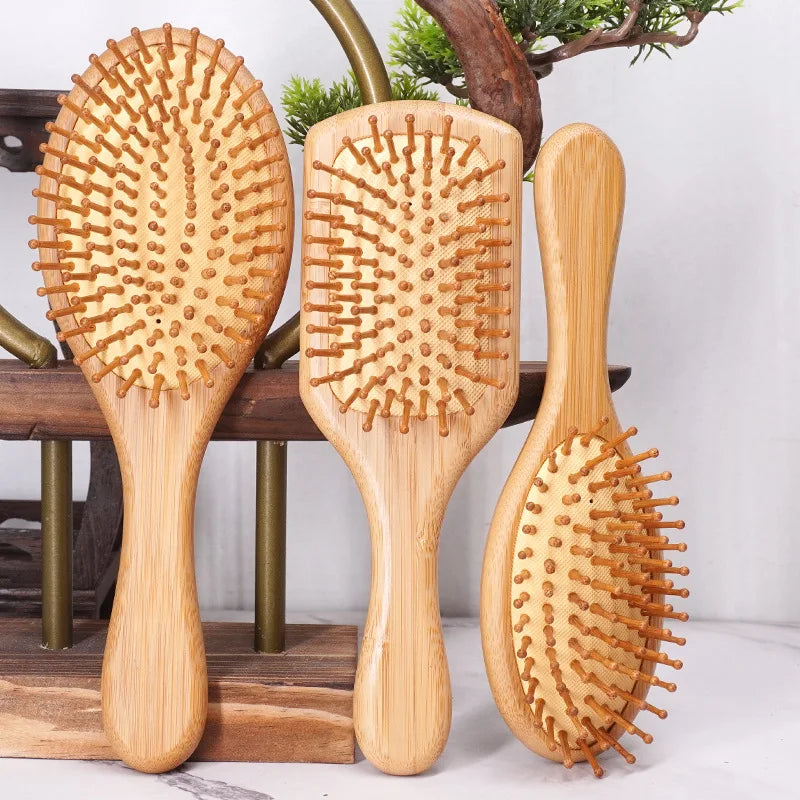 Hair Brush Women Massage Bamboo Combs Anti-Static High