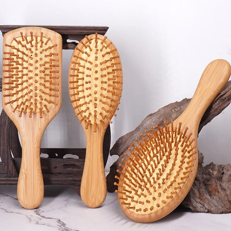 Hair Brush Women Massage Bamboo Combs Anti-Static High