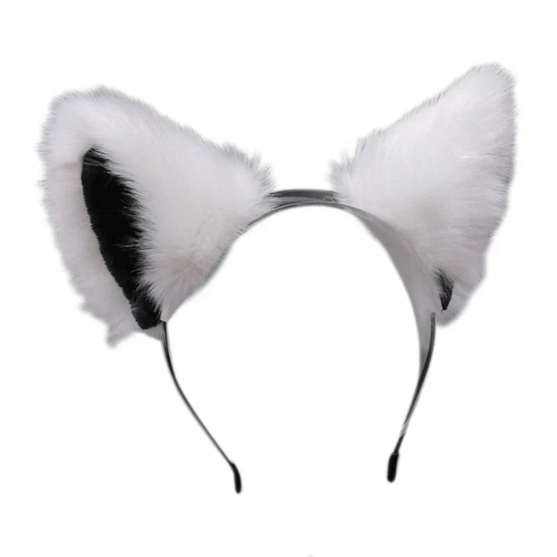 Women Anime Furry Animal Kitty Cat Ears Headband