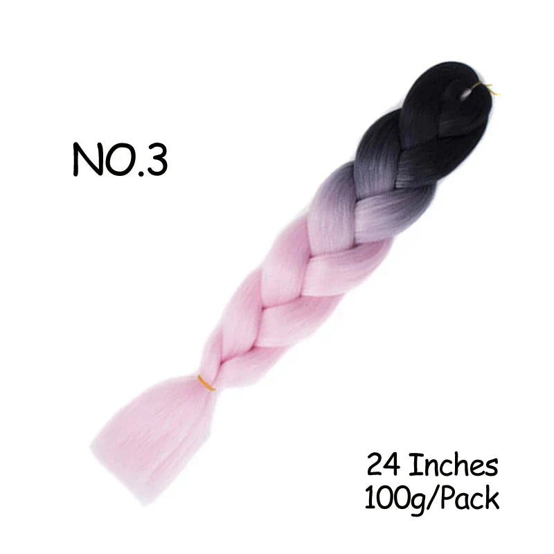 Mirra’s Mirror 24inch Synthetic Braiding Hair Extensions 10pcs Wholesale Colorful Braids Hair Jumbo Braid Hair Black Brown