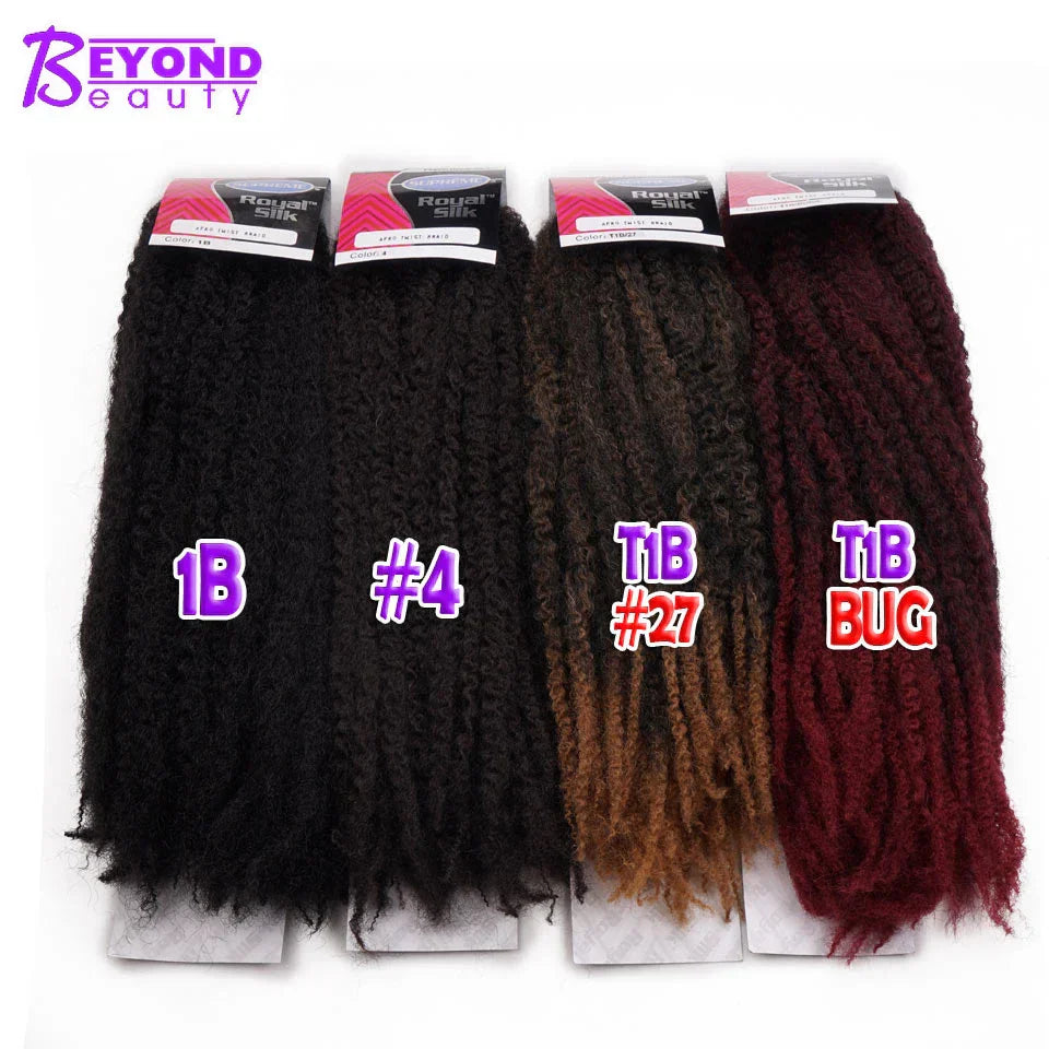 Synthetic Afro Kinky Marley Braids Hair Soft Jumbo