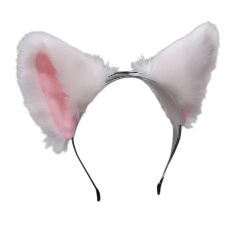 Women Anime Furry Animal Kitty Cat Ears Headband