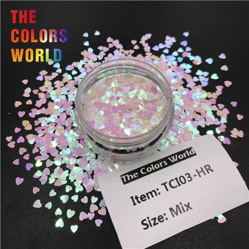 Heart-Shaped Nail Glitter Mix