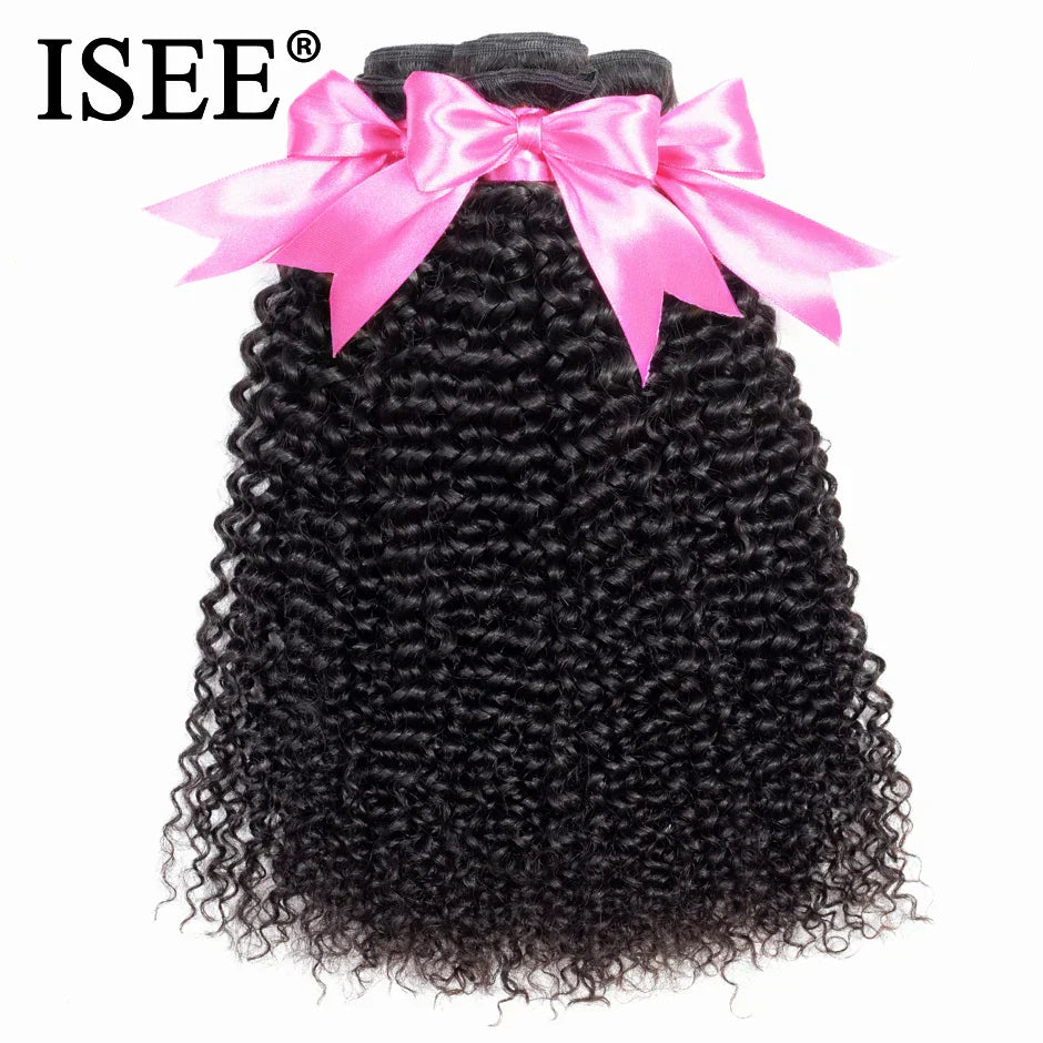 Isee Hair Mongolian Kinky Curly Hair Bundles