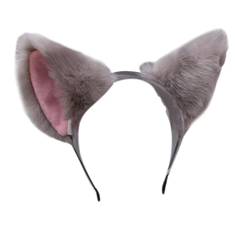 Women Anime Furry Animal Kitty Cat Ears Headband