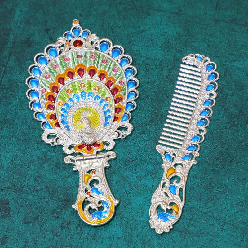 Handle Mirror Comb Retro Euporen D Portable Standing